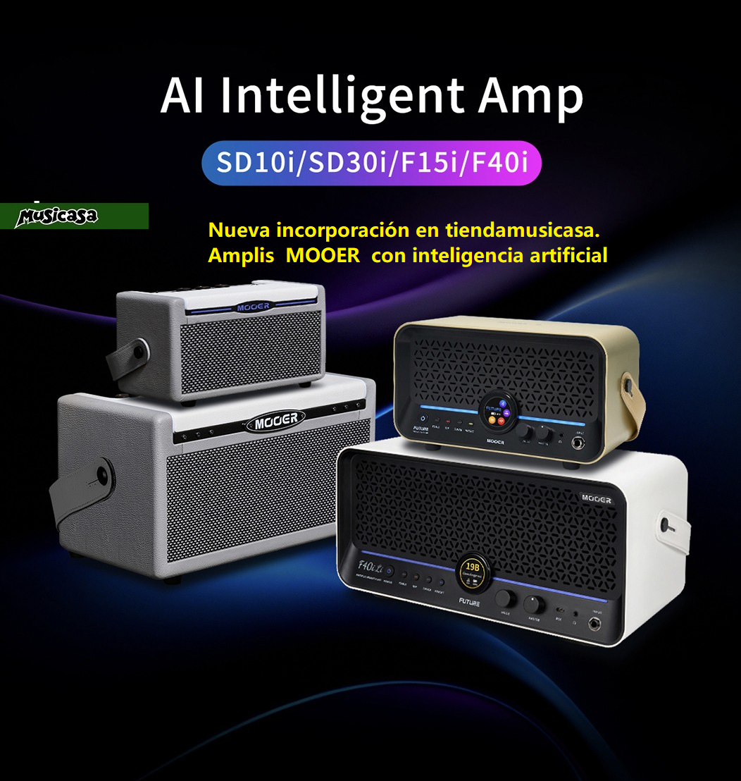 Amplificadores de guitarra con Inteligencia Artificial de Mooer