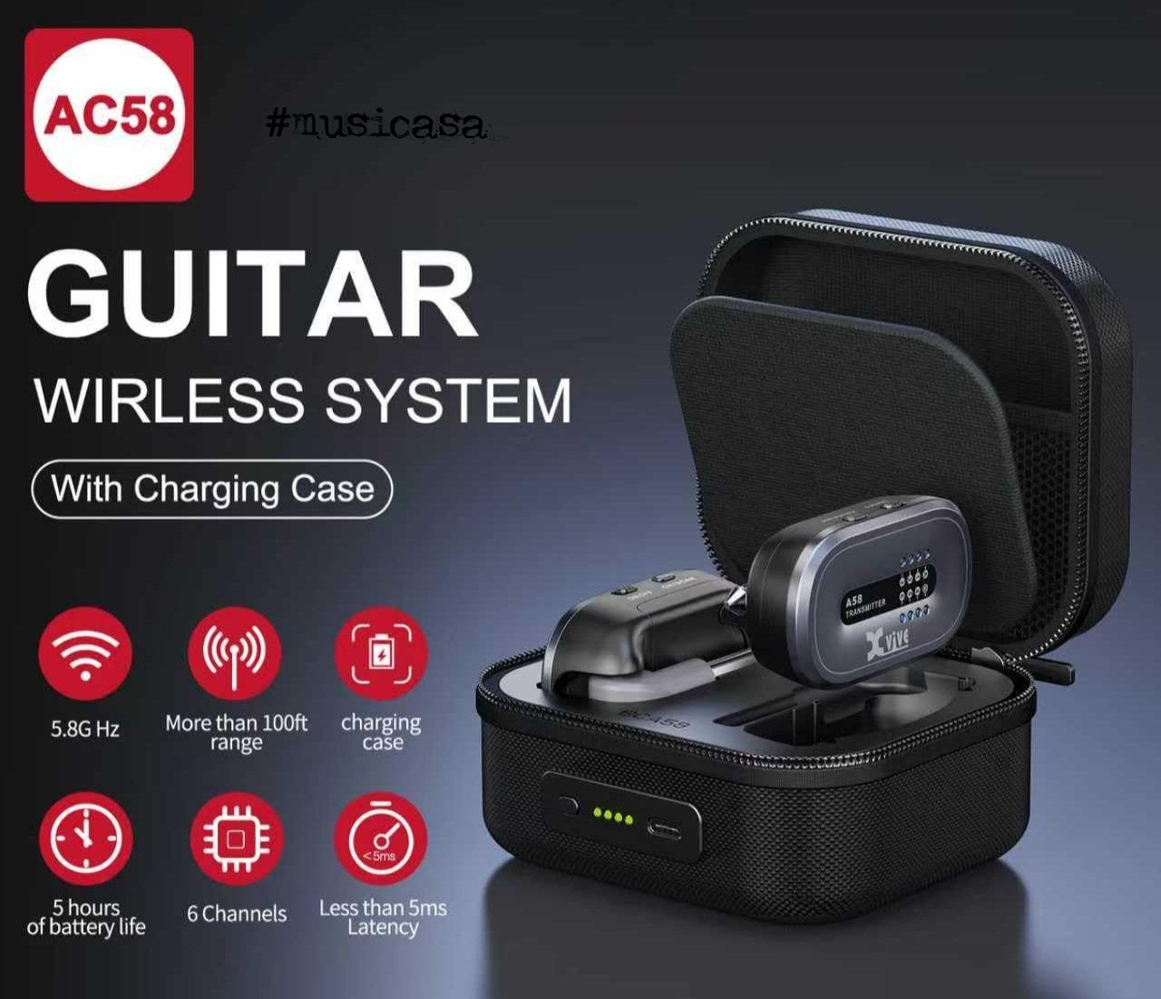 Sistema inalámbrico para guitarra XVIVE AC58