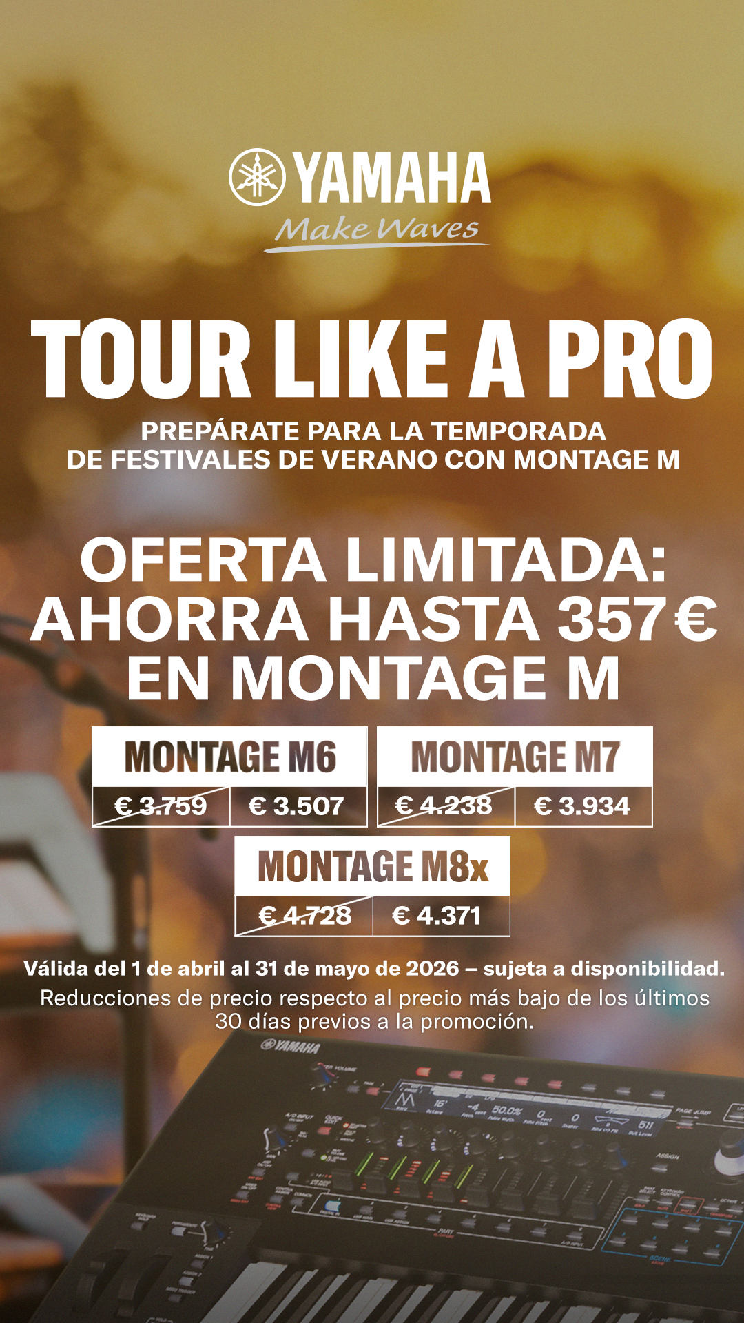 Aprovecha el descuento de hasta 350€ en los #Yamaha #Montage M
